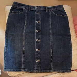 Chico's Dark Blue Denim Skirt
